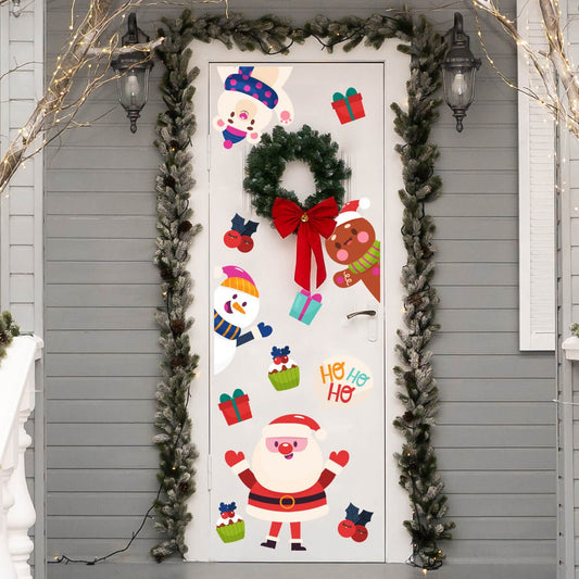 Vinilo para puerta Navidad Risas y regalos