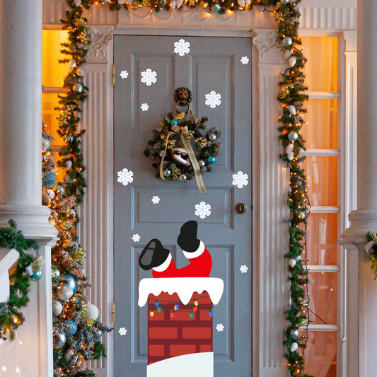 Vinilo para puerta Navidad Sorpresa de Santa