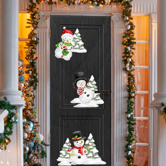 Vinilo para puerta Navidad White Christmas
