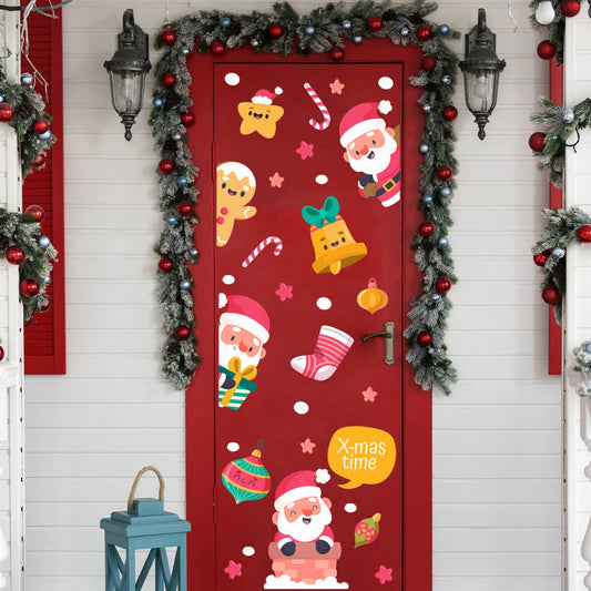 Vinilo para puerta Navidad El maravilloso viaje de Santa
