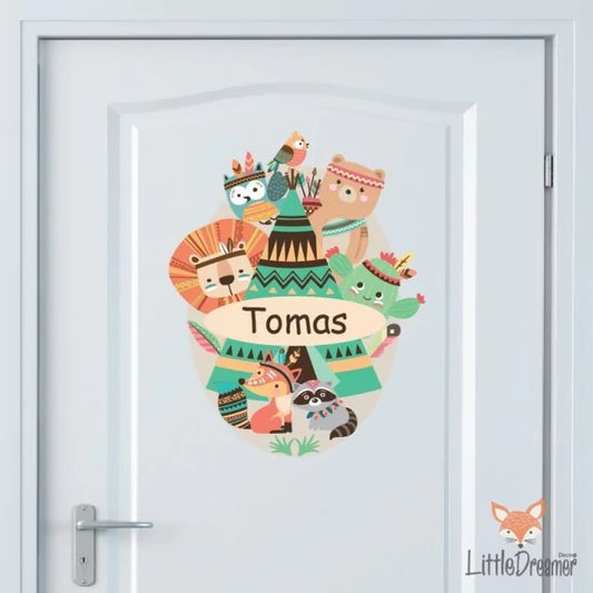 Combo de Vinilos decorativos Adhesivos Animales nordicos indios safari
