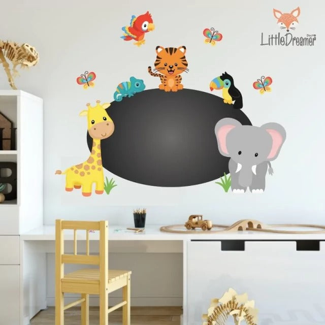 Combo de Vinilos decorativos Adhesivos Animales safari colorido