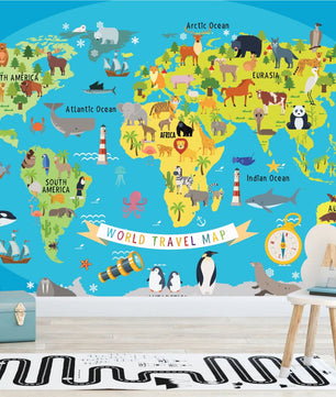 Papel para paredes Mapa mundial 6