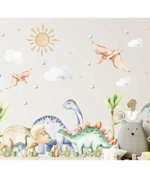 Vinilos decorativos Adhesivos infantiles de pared de dinosaurios modelo 5 infantil niño (0090)