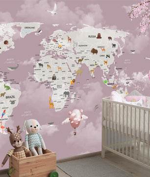 Papel para paredes Mapa mundial 4