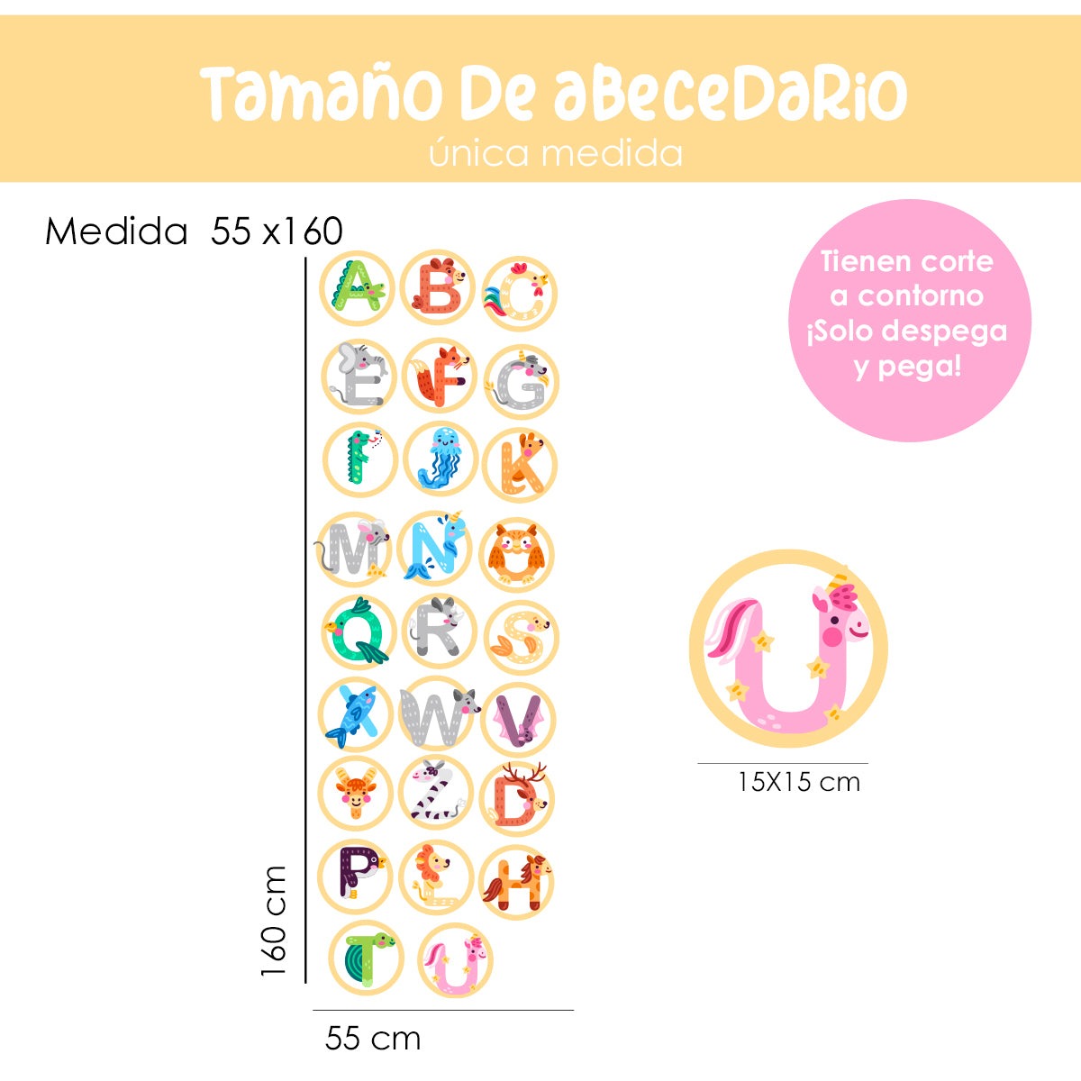 Calcomania  Para pisos Abc