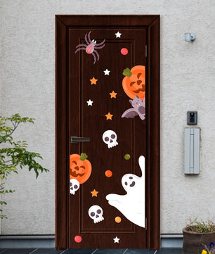 Vinilo para puerta Hallowen Fantasmas y Hechizos