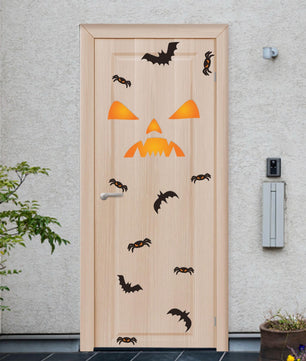 Vinilo para puerta Hallowen Sonrisa Macabra