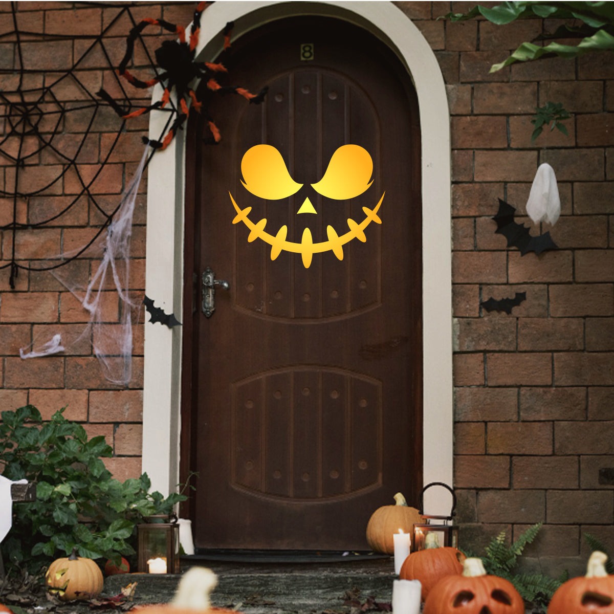 Vinilo para puerta Hallowen Da miedo