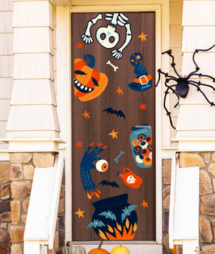 Vinilo para puerta Hallowen Encanto de Brujas