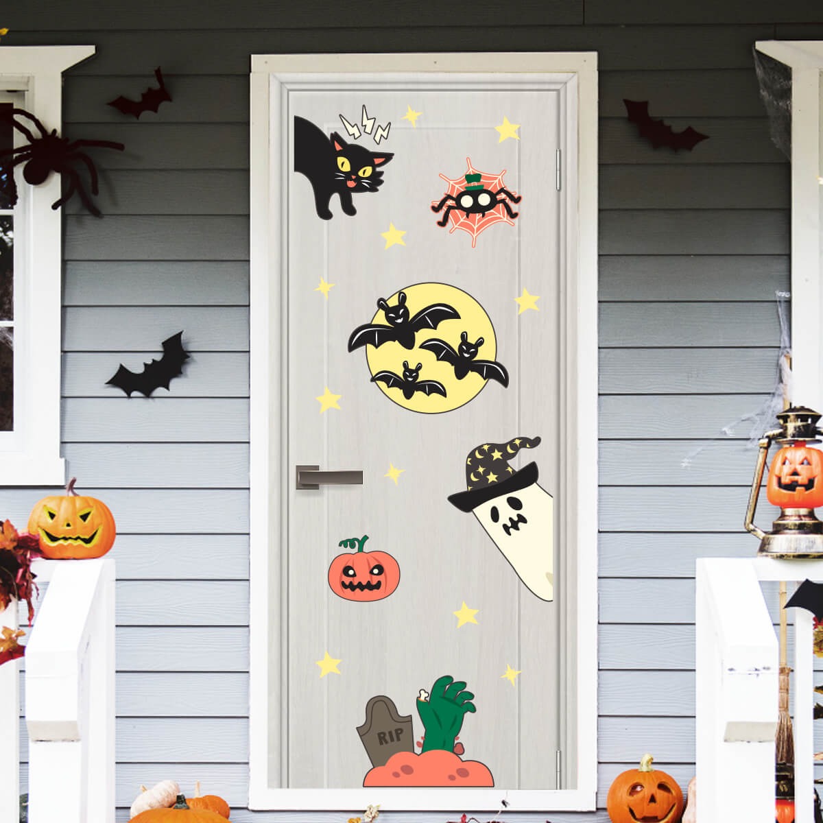Vinilo para puerta Hallowen Cementerio de Aventuras