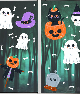 Vinil Electro estático para ventanas  aventuras de Halloween