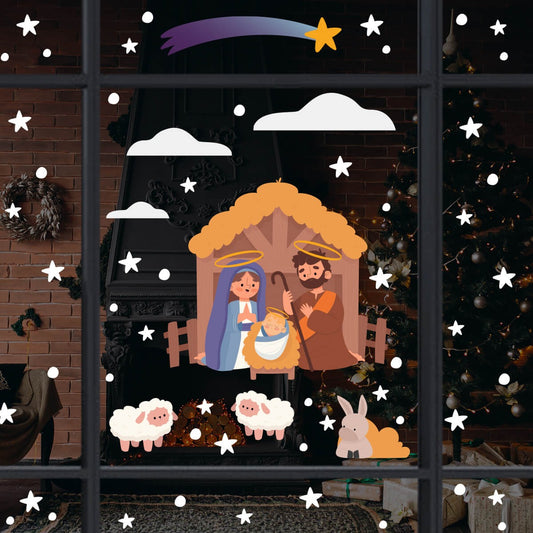 Vinil Electro estático para ventana Luz de Belén