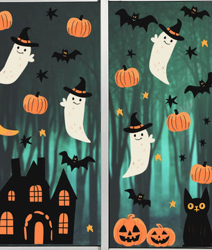 Vinil Electro estático para ventanas Casita de Halloween