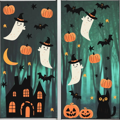 Vinil Electro estático para ventanas Casita de Halloween