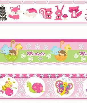 Cenefa infantil adhesiva para niñas