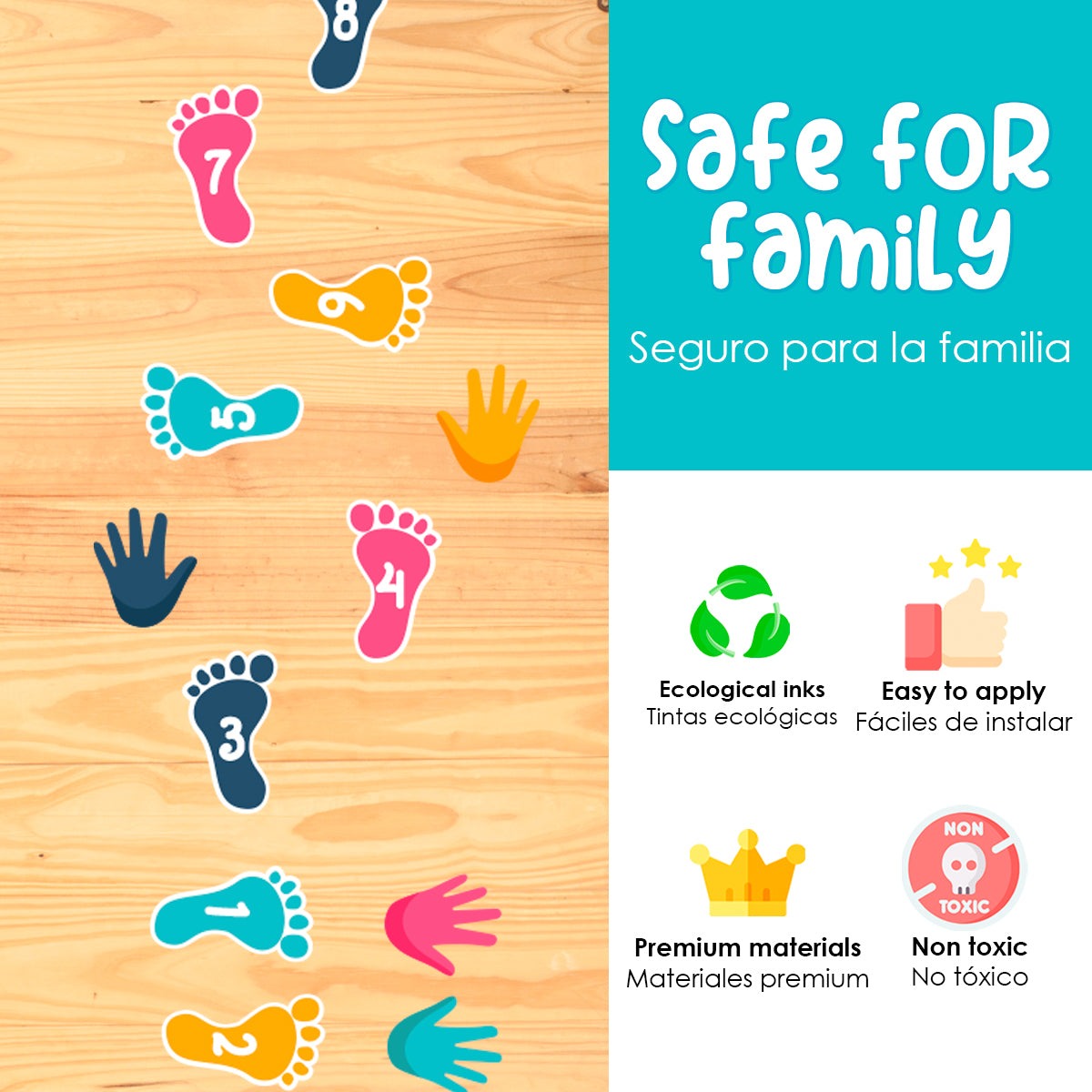 Calcomania  Para pisos Juego de números