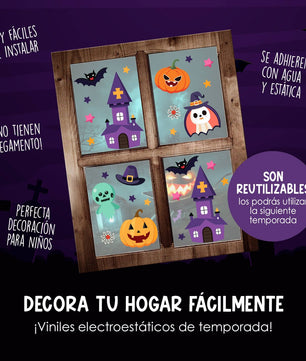Vinil Electro estático para ventanas Castillo Embrujado