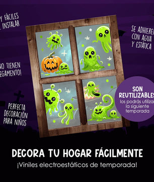 Vinil Electro estático para ventanas Slime Espeluznante