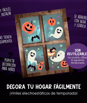 Vinil Electro estático para ventanas Fantasmas Juguetones