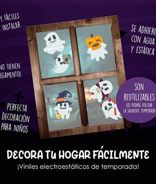 Vinil Electro estático para ventanas Fantasmas Disfrazados