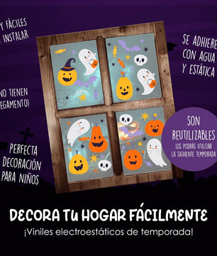 Vinil Electro estático para ventanas Noche de Halloween