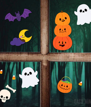 Vinil Electro estático para ventanas Vibras de hallowen