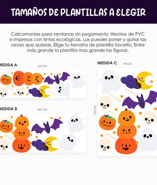 Vinil Electro estático para ventanas Vibras de hallowen