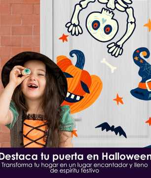 Vinilo para puerta Hallowen Encanto de Brujas