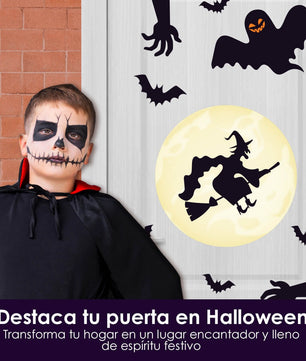 Vinilo para puerta Hallowen Noche de Brujas
