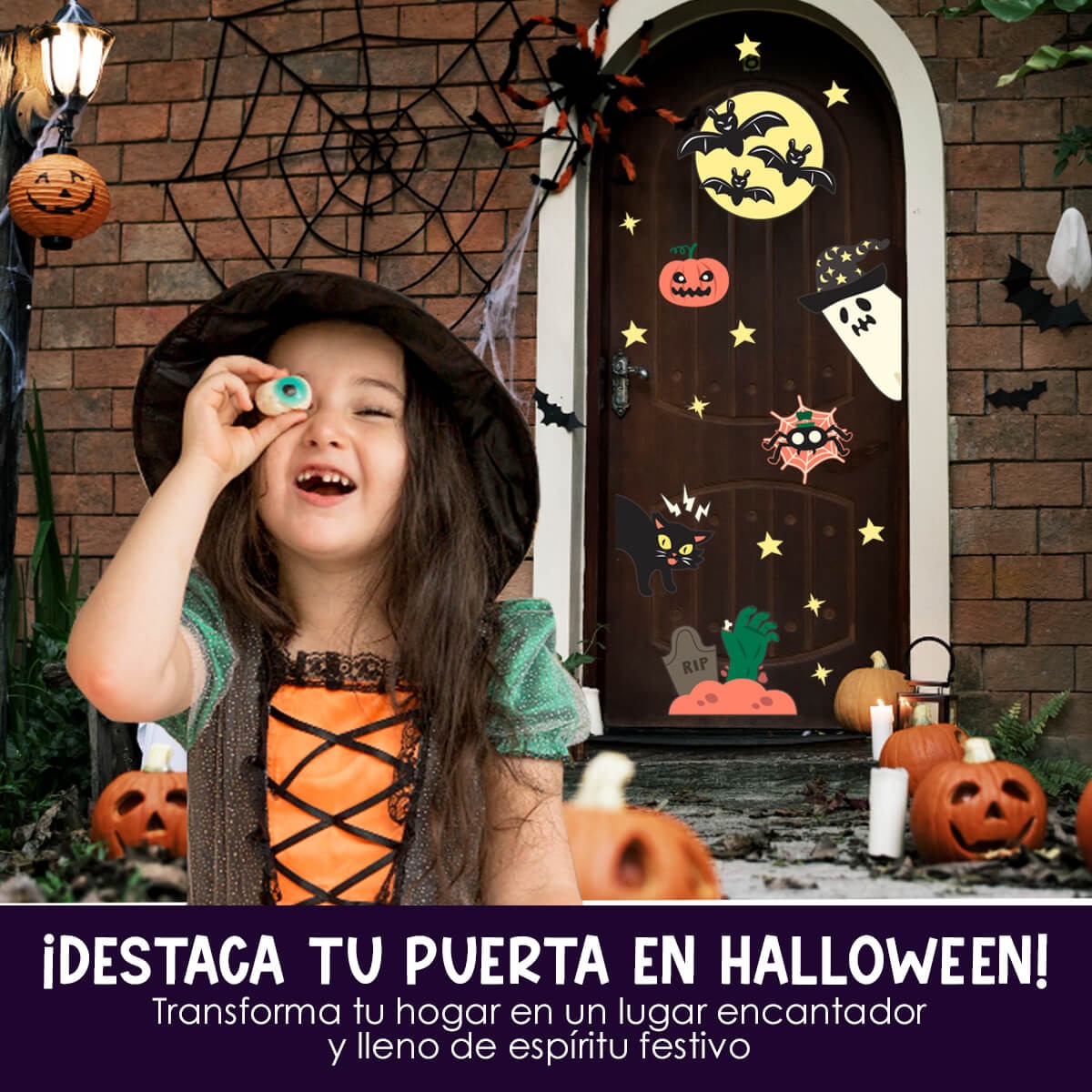 Vinilo para puerta Hallowen Cementerio de Aventuras