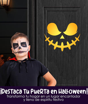 Vinilo para puerta Hallowen Da miedo