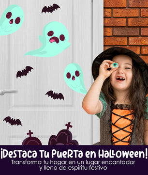 Vinilo para puerta Hallowen La Casa Embrujada