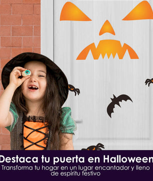 Vinilo para puerta Hallowen Sonrisa Macabra