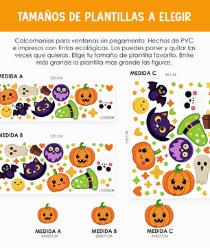 Vinil Electro estático para ventanas Halloween Tierno