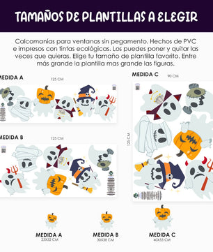 Vinil Electro estático para ventanas Fantasmas Disfrazados