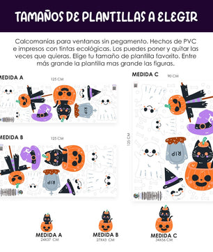 Vinil Electro estático para ventanas  aventuras de Halloween