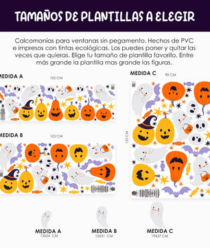 Vinil Electro estático para ventanas Noche de Halloween