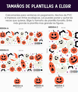 Vinil Electro estático para ventanas Fantasmas Juguetones