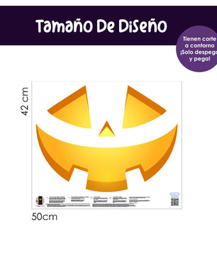 Vinilo para puerta Hallowen Rostro de Espanto