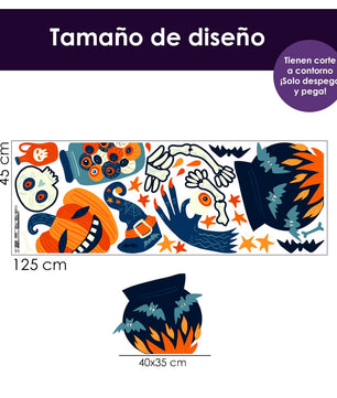 Vinilo para puerta Hallowen Encanto de Brujas
