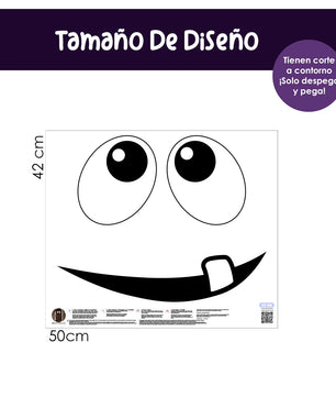 Vinilo para puerta Hallowen Monstruo