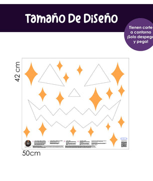 Vinilo para puerta Hallowen Cara espeluznante