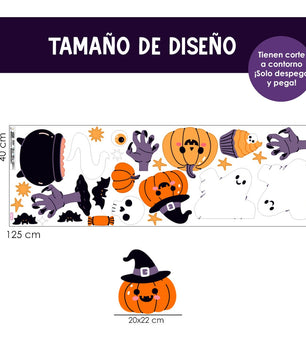 Vinilo para puerta Hallowen Noche de Hechizos