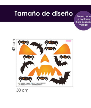 Vinilo para puerta Hallowen Sonrisa Macabra
