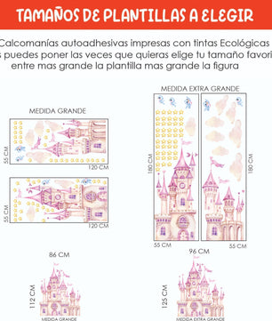 Vinilos decorativos Adhesivos infantiles de Pared princesas 2 (0134)