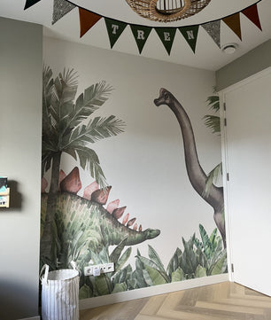 Papel para paredes Dinosaurios en la jungla