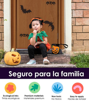 Vinilo para puerta Hallowen Sonrisa Macabra