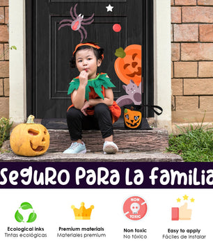 Vinilo para puerta Hallowen Fantasmas y Hechizos