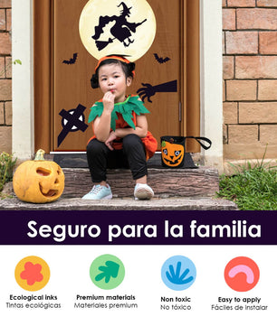 Vinilo para puerta Hallowen Noche de Brujas